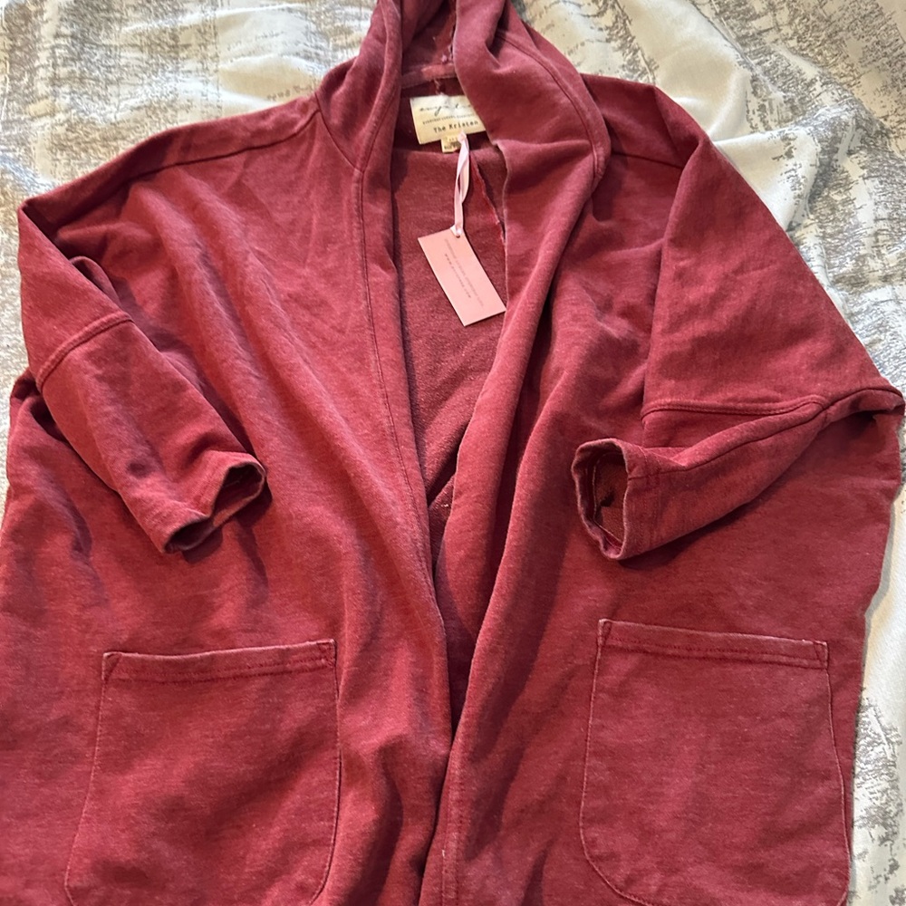 Women's Red Hooded Jacket-Evy’s tree the Kristen size xs/s
